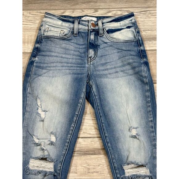 KanCan signature distressed mid rise ankle skinny jeans size 25 - Picture 2 of 11